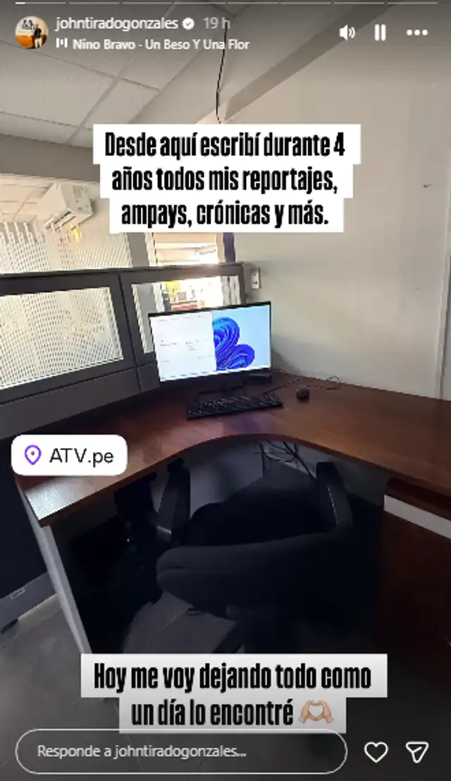 Reportero de Magaly Medina retira sus cosas de ATV.