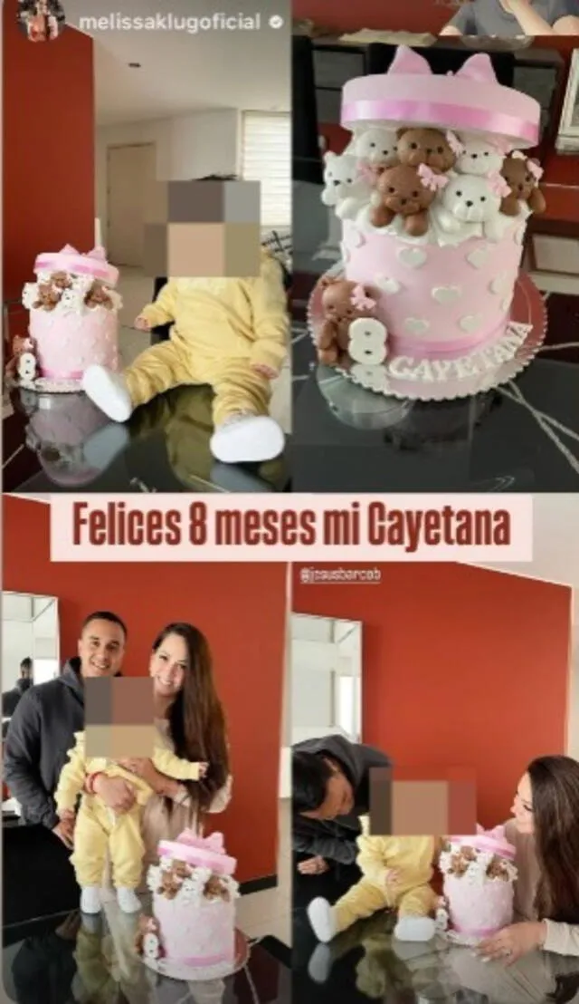 Melissa Klug y Jesús Barco celebran juntos los 8 meses de su bebé Cayetana.