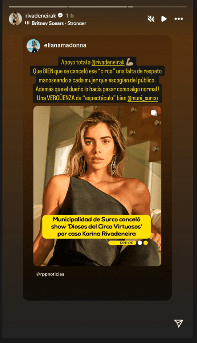  Korina Rivadeneira reacciona a cierre de 'Dioses del Circo'    