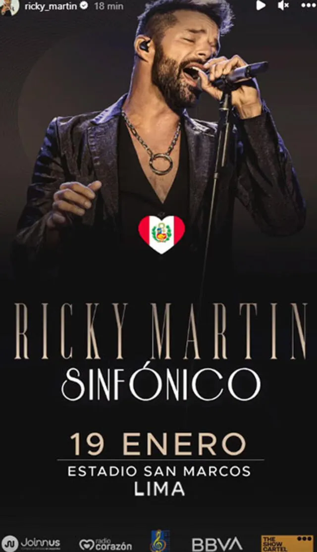 Ricky Martin llega a nuestro país para realizar un concierto sinfónico.