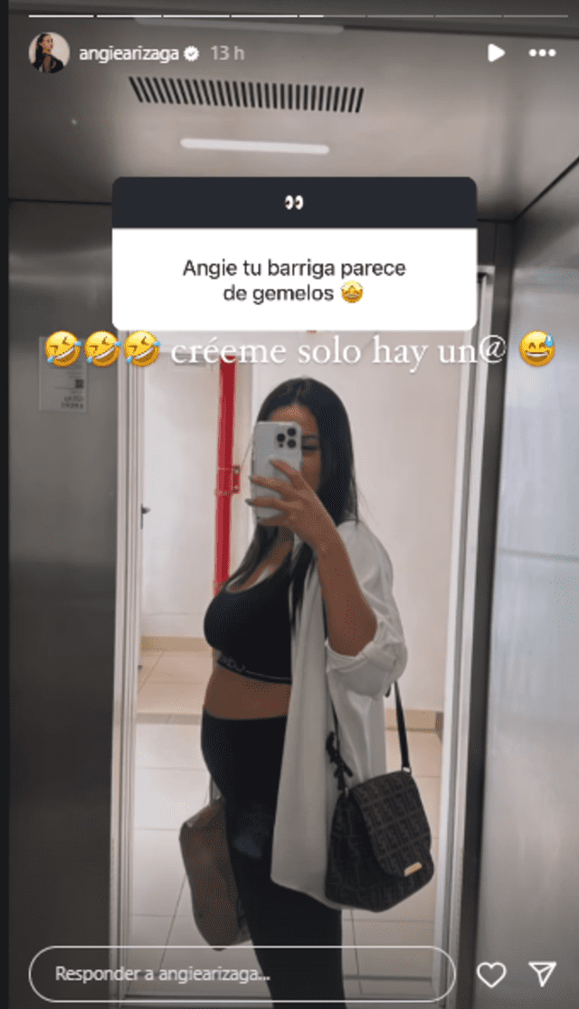 Angie Arizaga revela si está esperando o no gemelos con Jota Benz.