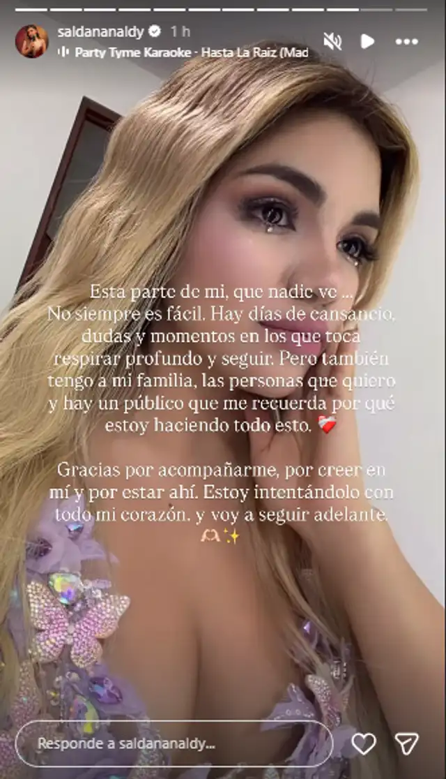 Naldy Saldaña se muestra vulnerable en medio de escándalo. Naldy Saldaña se muestra vulnerable en medio de escándalo.