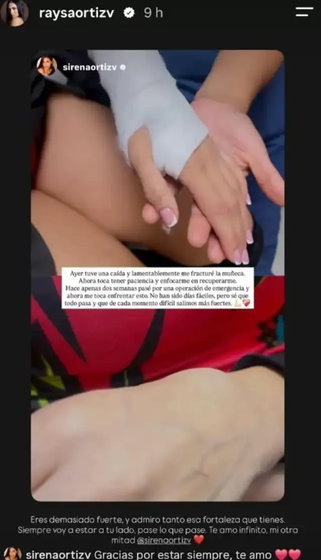 Raysa Ortiz dedica DESGARRADO mensaje a su hermana GEMELA Sirena tras sufrir una FUERTE caída: “Eres demasiado...” Raysa Ortiz dedica DESGARRADO mensaje a su hermana GEMELA Sirena tras sufrir una FUERTE caída: “Eres demasiado...”