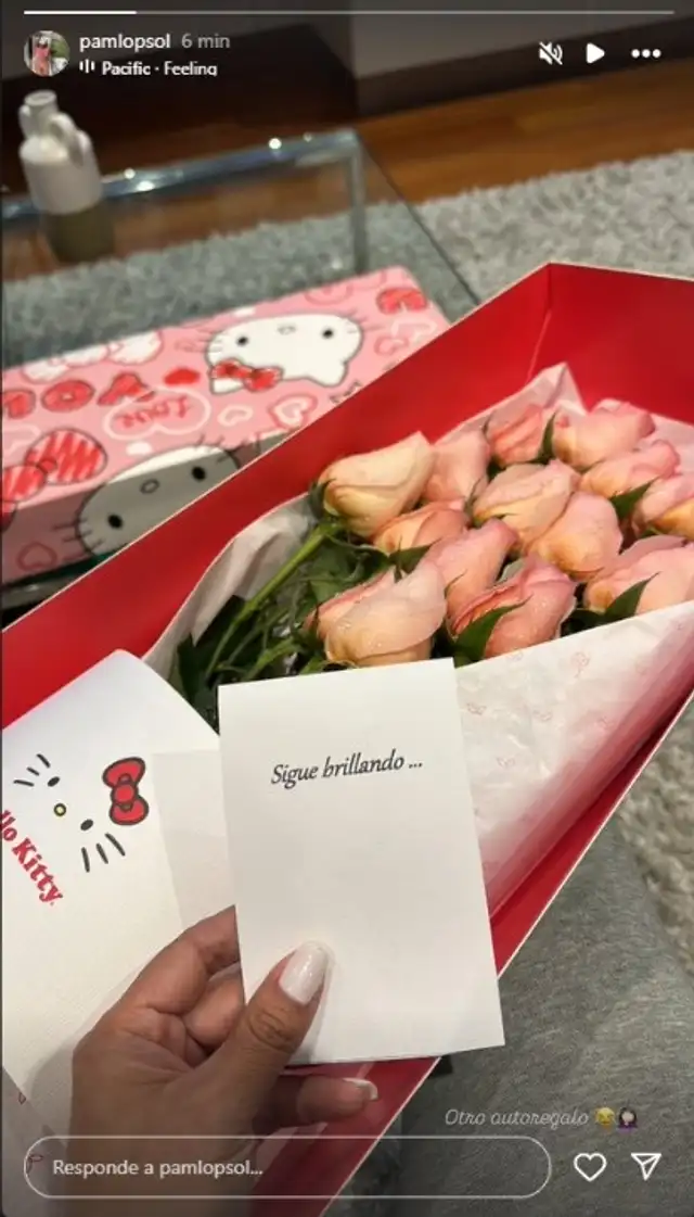 Pamela López, aún esposa de Christian Cueva, presume rosas.