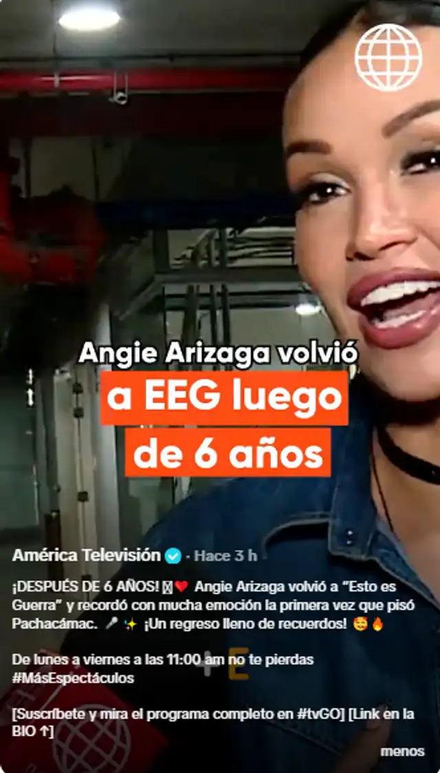 Angie Arizaga volvió a Esto es Guerra. Angie Arizaga volvió a Esto es Guerra.