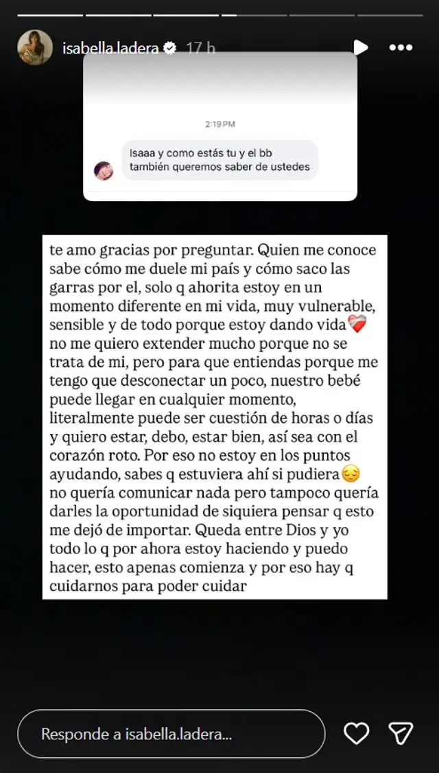 Isabella Ladera da malas noticias a poco de dar a luz tras terremoto en Venezuela y su devastador estado