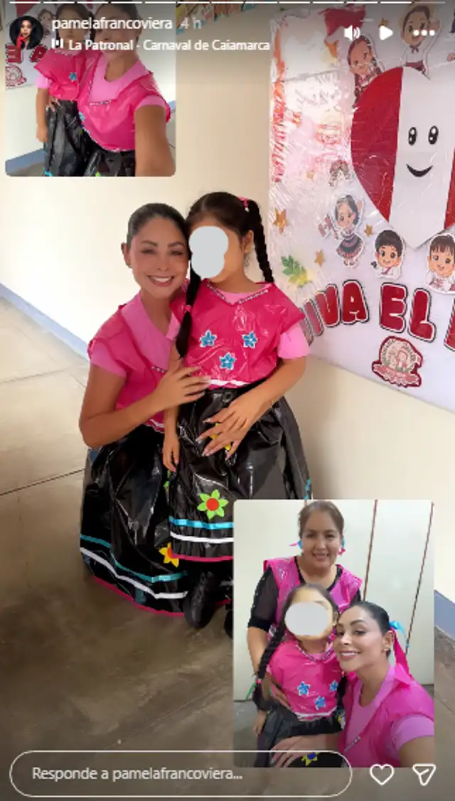 Pamela Franco se muestra feliz junto a su hija.