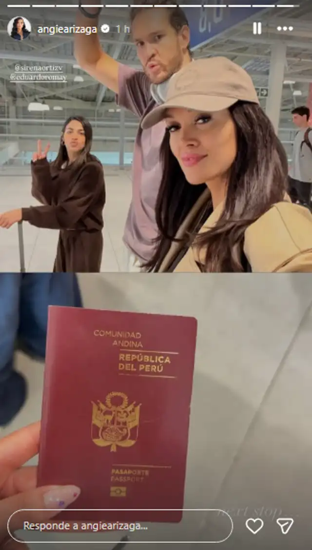 Angie Arizaga se va del país sin su hijo ni Jota Benz.