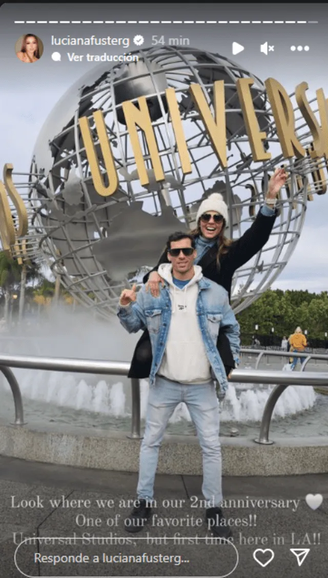 Luciana Fuster y Patricio Parodi viajan a Universal Studios por su segundo aniversario.