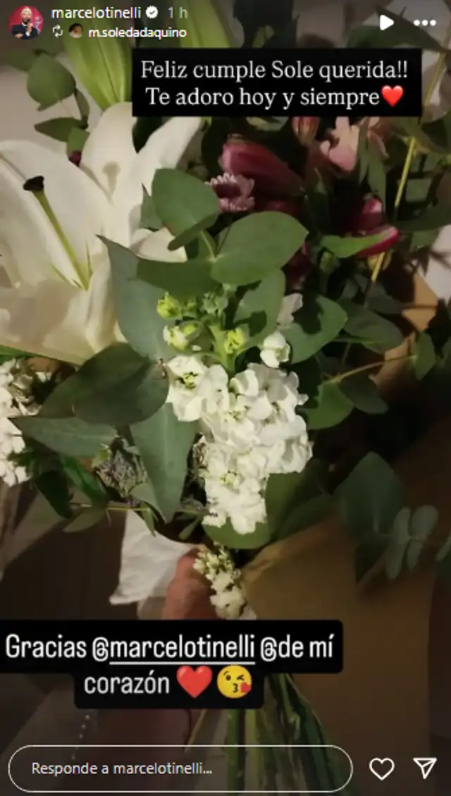 Marcelo Tinelli sorprendió a su expareja. 