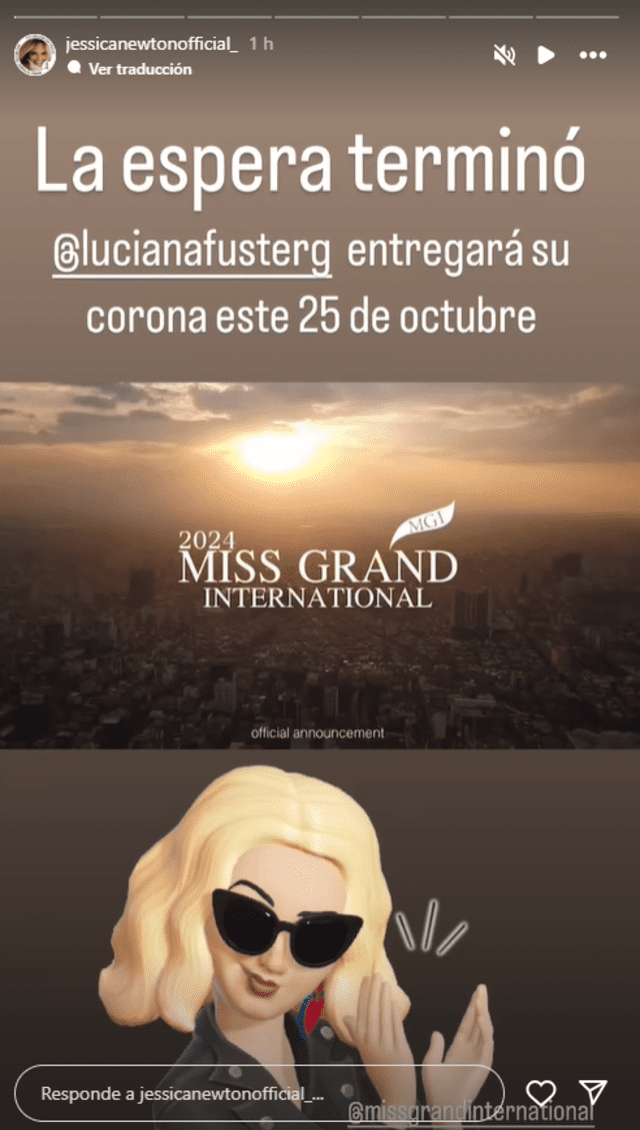 Luciana Fuster se despide del Miss Grand International: La fecha exacta en la que entregará su corona.