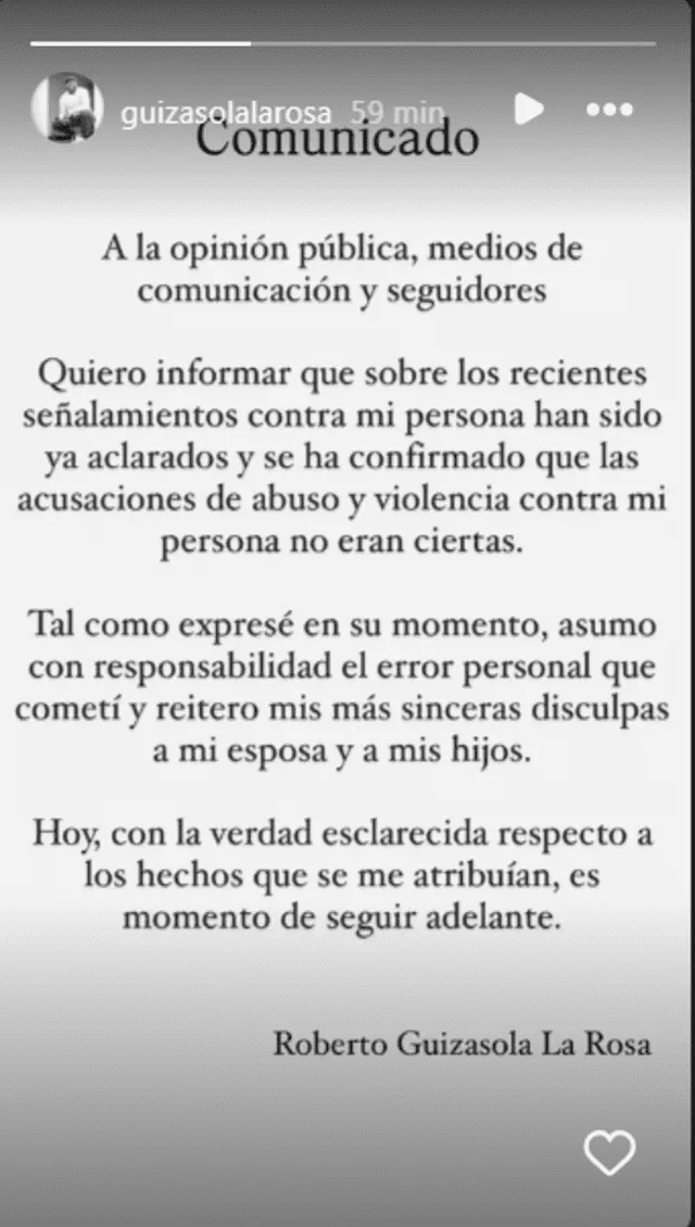 Roberto Guizasola lanza comunicado tras polémicos videos Roberto Guizasola lanza comunicado tras polémicos videos