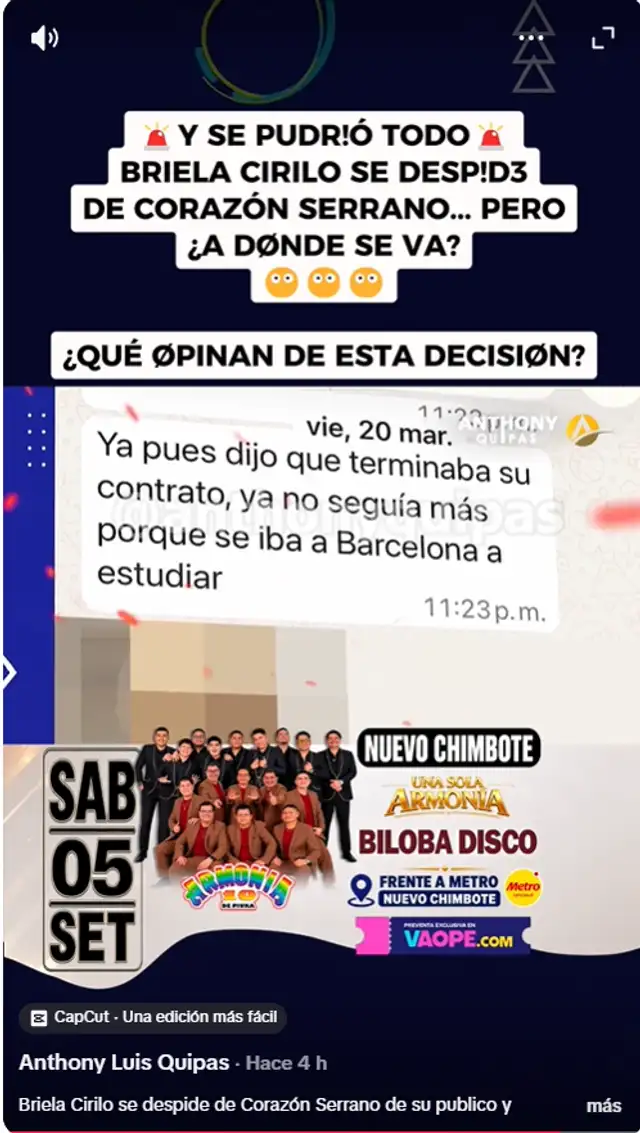 Revelan el motivo detrás de la salida de Briela Cirilo de Corazón Serrano Revelan el motivo detrás de la salida de Briela Cirilo de Corazón Serrano