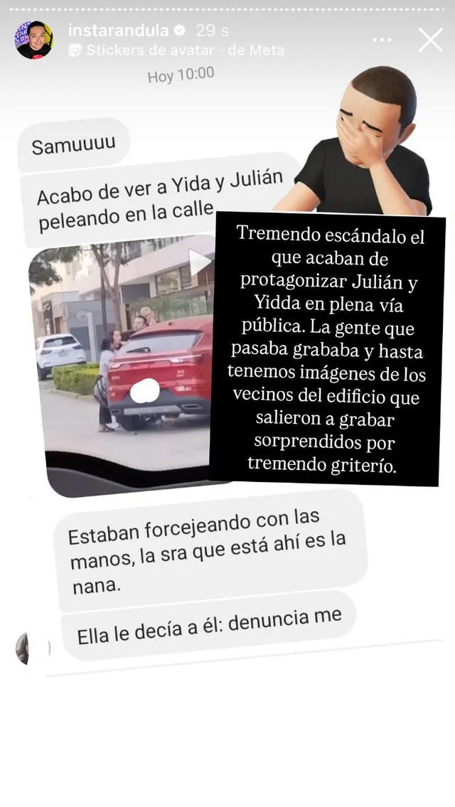 Yiddá Eslava y Julián Zucchi protagonizan FUERTE PELEA en la vía pública/ Instarándula Yiddá Eslava y Julián Zucchi protagonizan FUERTE PELEA en la vía pública/ Instarándula