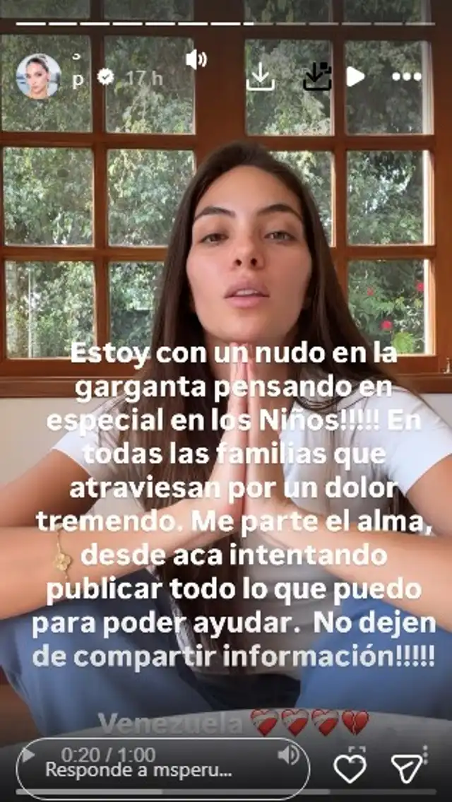 Natalie Vértiz se quiebra por los damnificados tras el devastador terremoto en Venezuela: 
