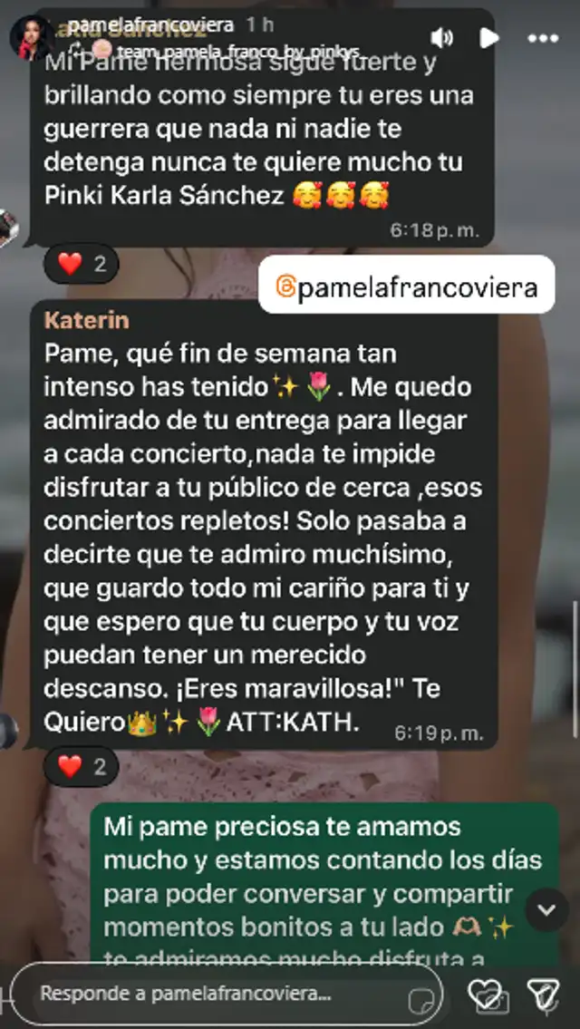 Fans de Pamela Franco le desean lo mejor en medio de polémica.