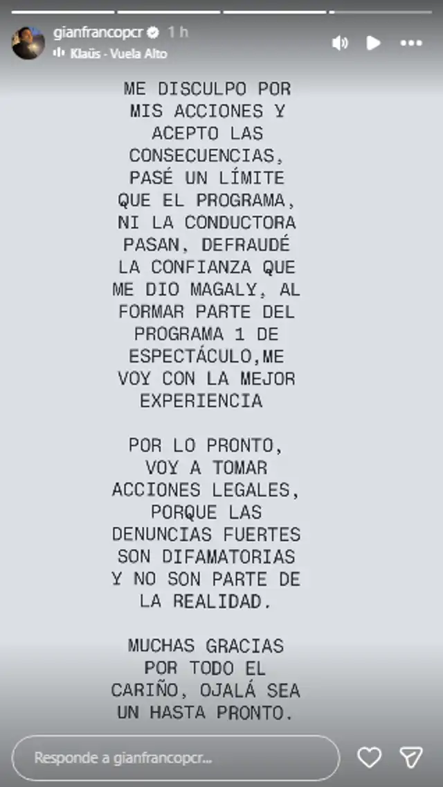 Reportero de Magaly Medina lanza comunicado tras ser despedido.