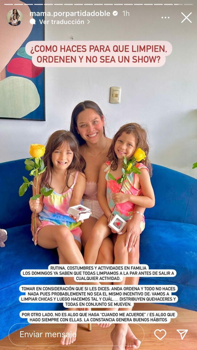 Andrea San Martín cuenta el secreto para que sus hijas la ayuden con las labores del hogar.