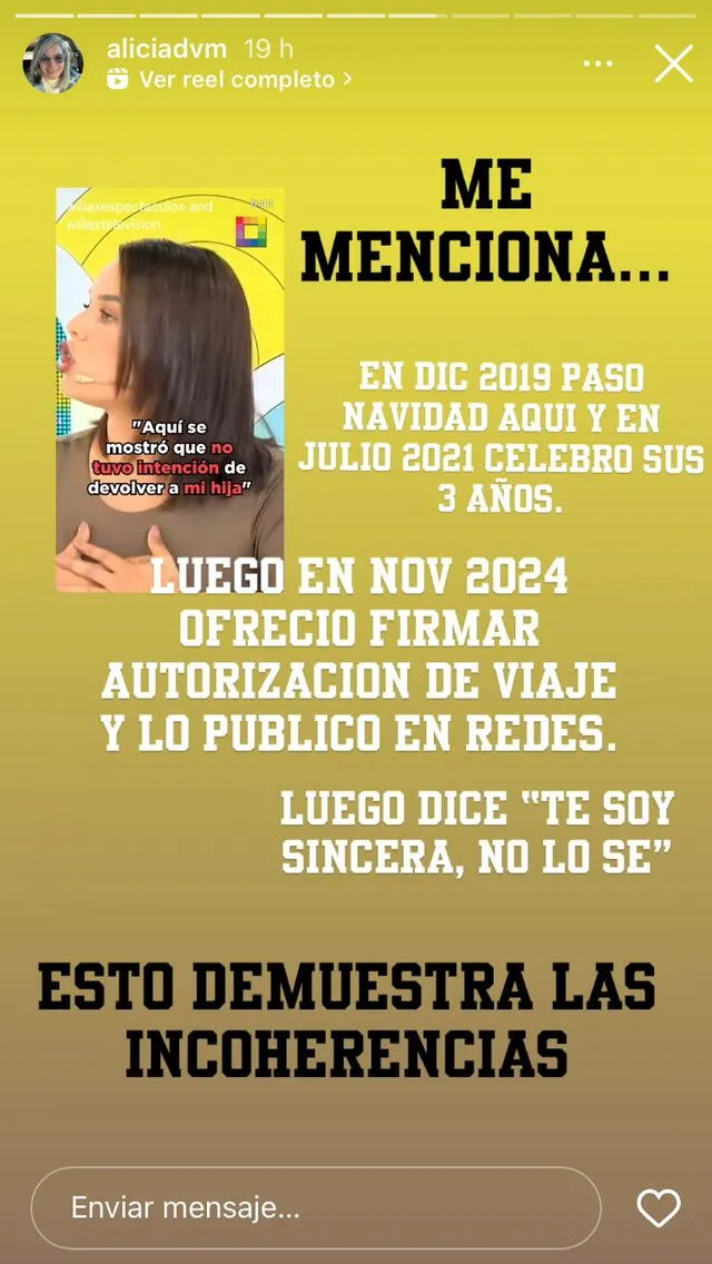 Exsuegra de Andrea San Martín es acusada de querer ARREBATARLE a su hija y ella se defiende