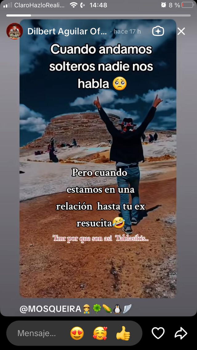 Dilbert Aguilar lanza PROVOCADOR mensaje y despierta rumores de 'REMEMBER' con Claudia Portocarrero