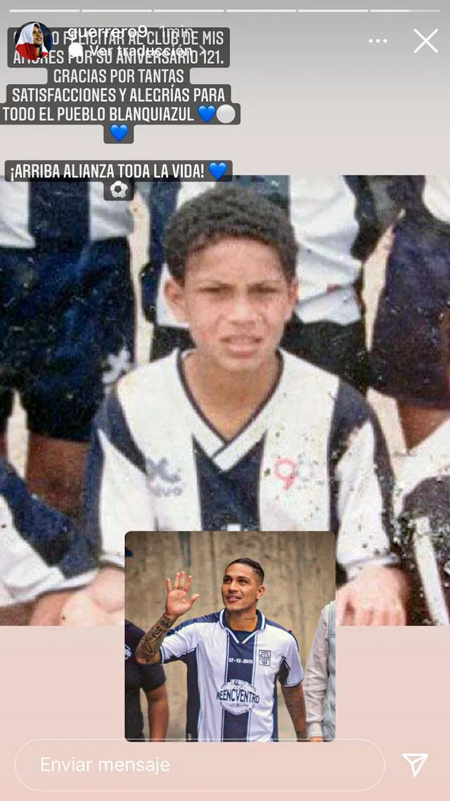 Paolo Guerrero compartió un mensaje sobre Alianza Lima. - FUENTE: Instagram.   