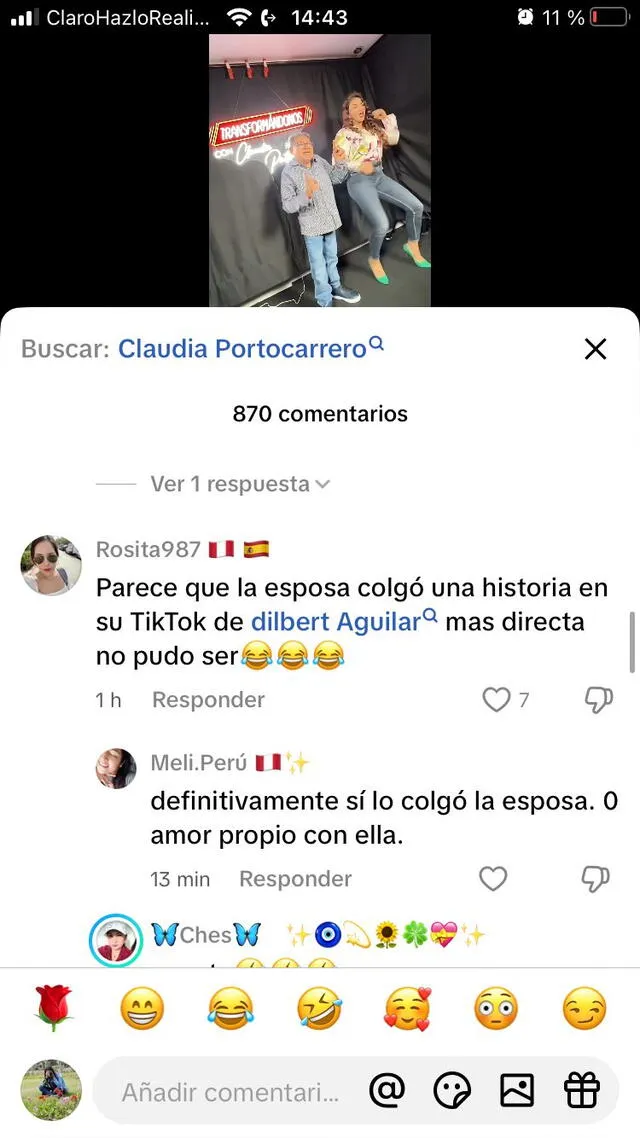  ¿Jhazmín Gutarra lanzó publicación desde red social de Dilbert Aguilar? 