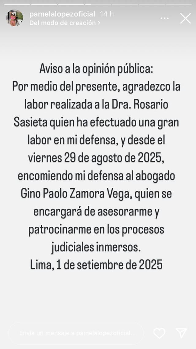  Pamela López toma radical decisión tras 'abandono' de Rosario Sasieta 