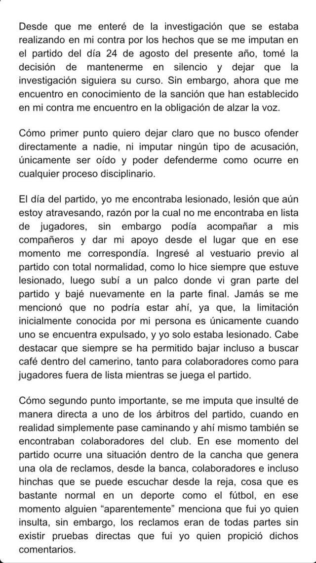  Mensaje de Rodrigo Ureña. Foto: Instagram   