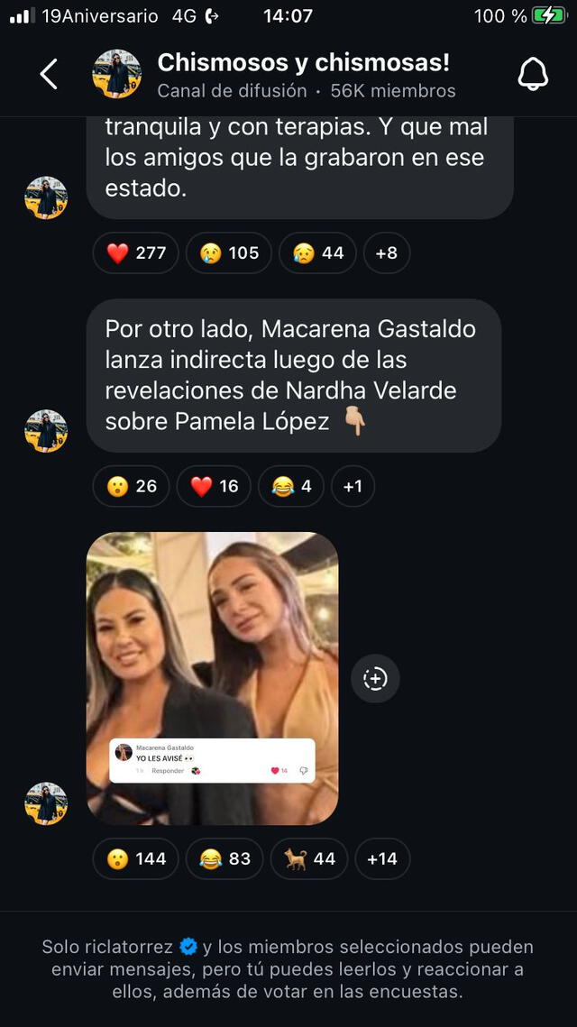 Macarena Galtaldo lanza indirecta a Pamela López.