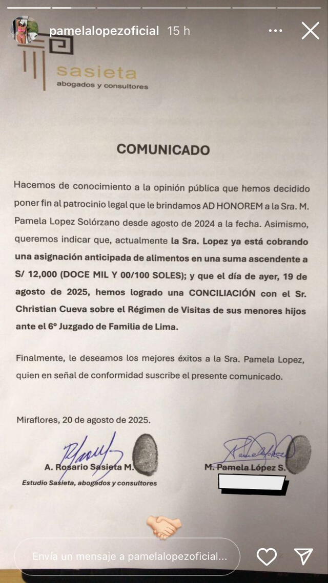 Filtan la suma de dinero que Pamela López recibe ahora de Christian Cueva tras permitir que VEA A SUS HIJOS