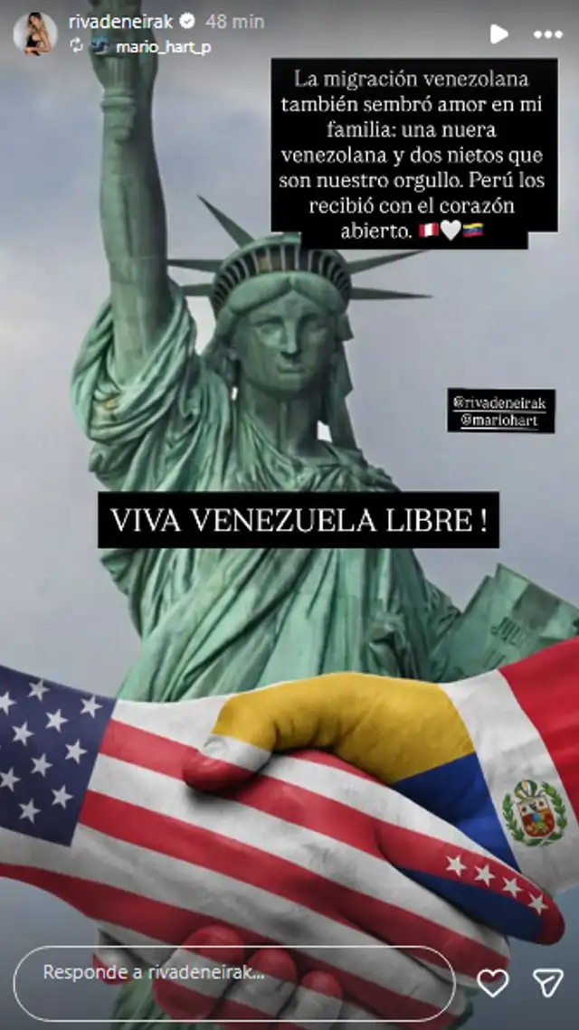 <em>Papá de Mario Hart apoya captura de Nicolás Maduro. Captura: Instagram </em>   