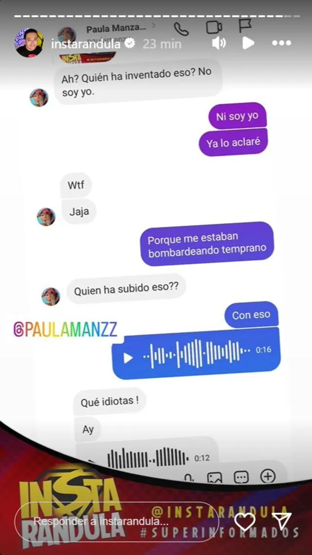 Paula Manzanal desmiente audio en el que niega conocer al padre de su hijo.