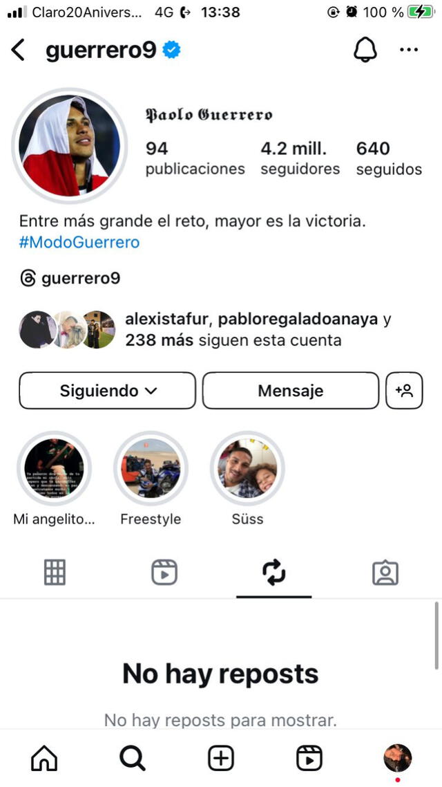  Paolo Guerrero repostea sexy publicación de mujer en bikini 