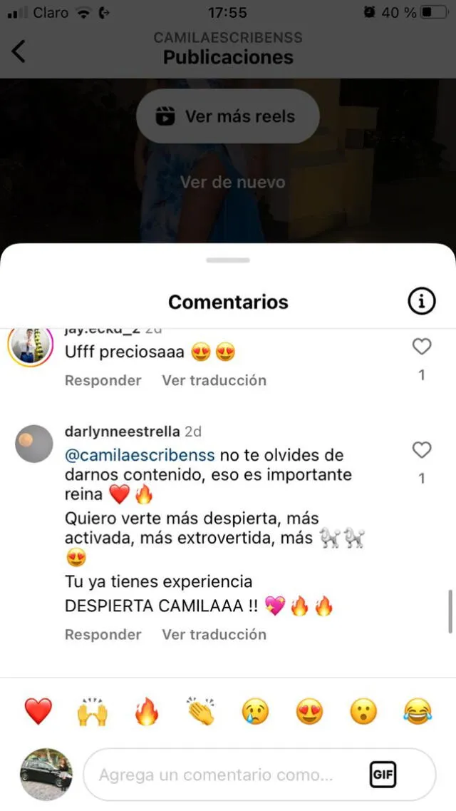 Seguidores de Camila Escribens la aconsejan para ganar el Miss Universo.