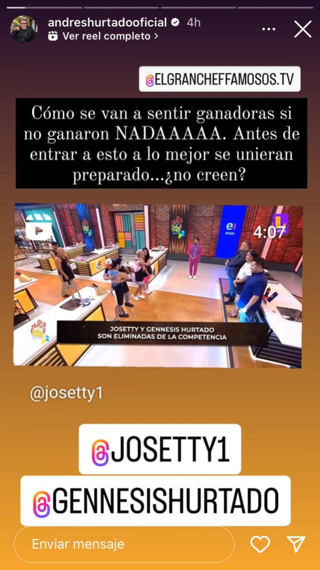 Génesis y Josetty Hurtado son eliminadas de El gran chef.   