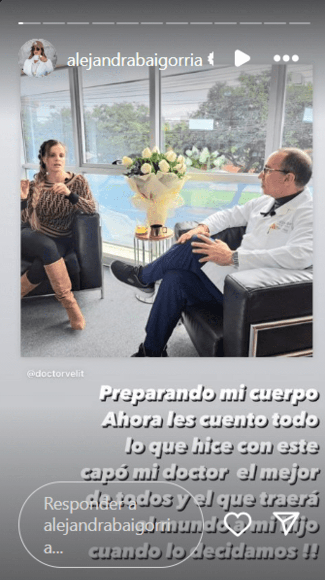 Alejandra Baigorria presenta al doctor que traerá a su futuro hijo al mundo.