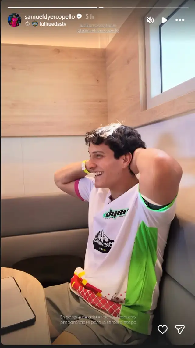 Samuel Dyer Copello antes de la competencia.