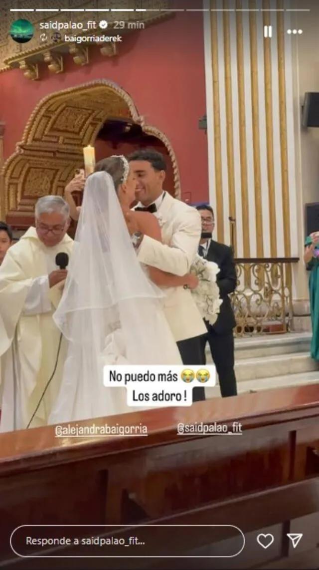 Said Palao y Alejandra Baigorria contrajeron matrimonio el 26 de abril. / Fuente: Instagram Said Palao y Alejandra Baigorria contrajeron matrimonio el 26 de abril. / Fuente: Instagram