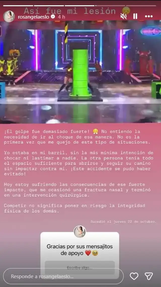 ¡IRRECONOCIBLE! Rosángela Espinoza REAPARECE tras ser OPERADA de URGENCIA por accidente en Esto es Guerra: “Estoy...” ¡IRRECONOCIBLE! Rosángela Espinoza REAPARECE tras ser OPERADA de URGENCIA por accidente en Esto es Guerra: “Estoy...”