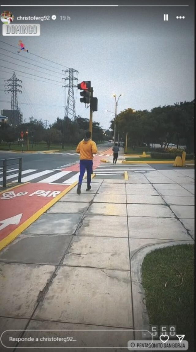 Canchita Gonzáles presumió imagen en la que apareció corriendo en el Pentagonito de San Borja.