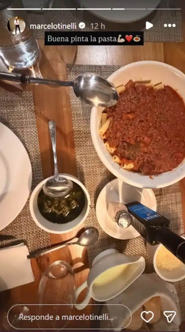 Así quedó la pasta casera que Tinelli le preparó a Almeyda