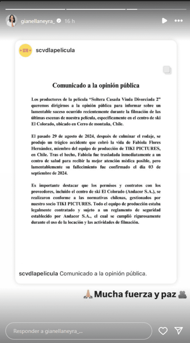 Actrices protagonistas de 'Soltera, casada, viuda, divorciada' se pronuncian sobre trágica muerte de mujer en pleno rodaje.