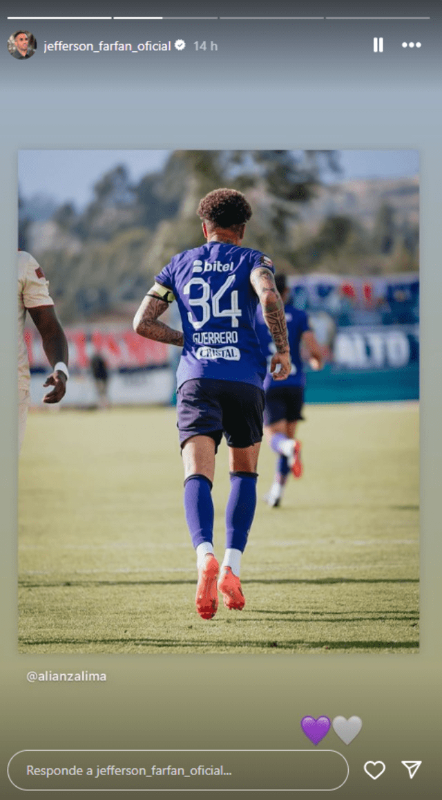 Jefferson Farfán a Paolo Guerrero.