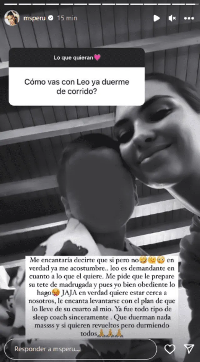 Natalie Vértiz reveló detalles de la rutina de su hijo.