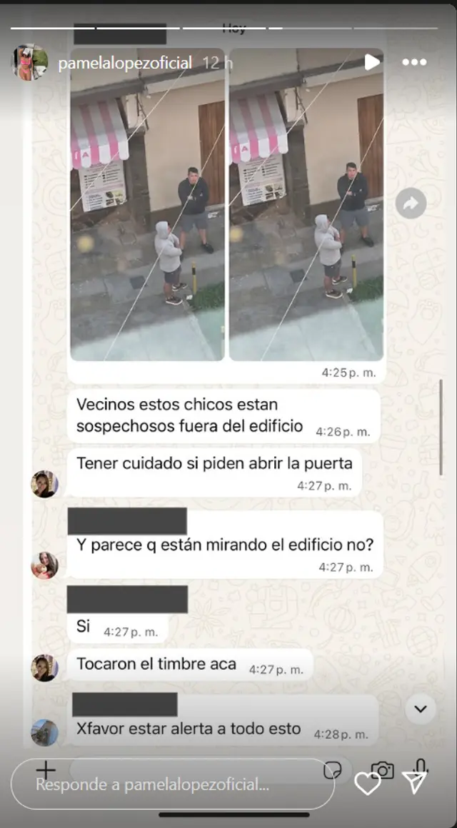  Pamela López expone fotos y chats del momento en el que hombres buscaron apropiarse de su departamento 