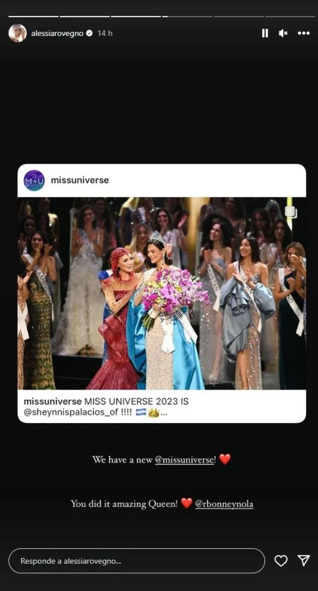 Alessia Rovegno dio fuerte mensaje a la Miss Universo 2023.