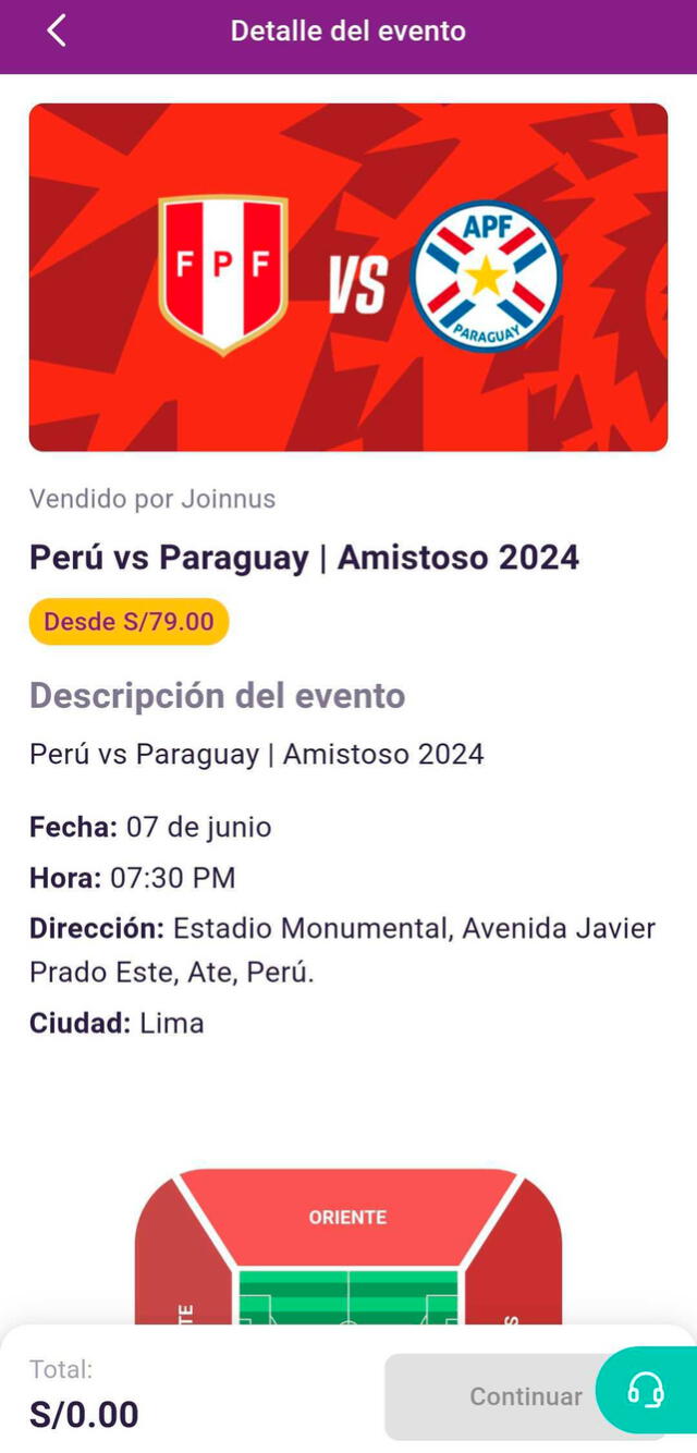 Perú vs. Paraguay, entradas vía. / Foto: Yape.   