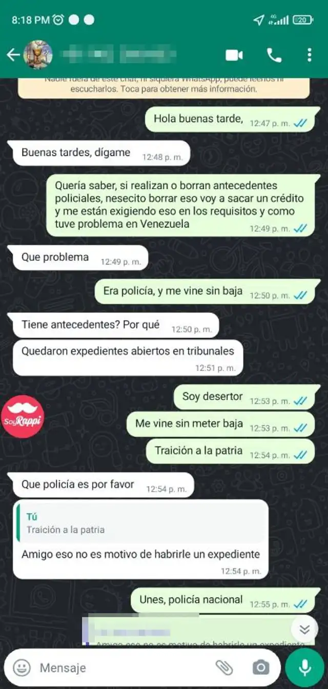 Chats con falsificadores de antecedentes Chats con falsificadores de antecedentes