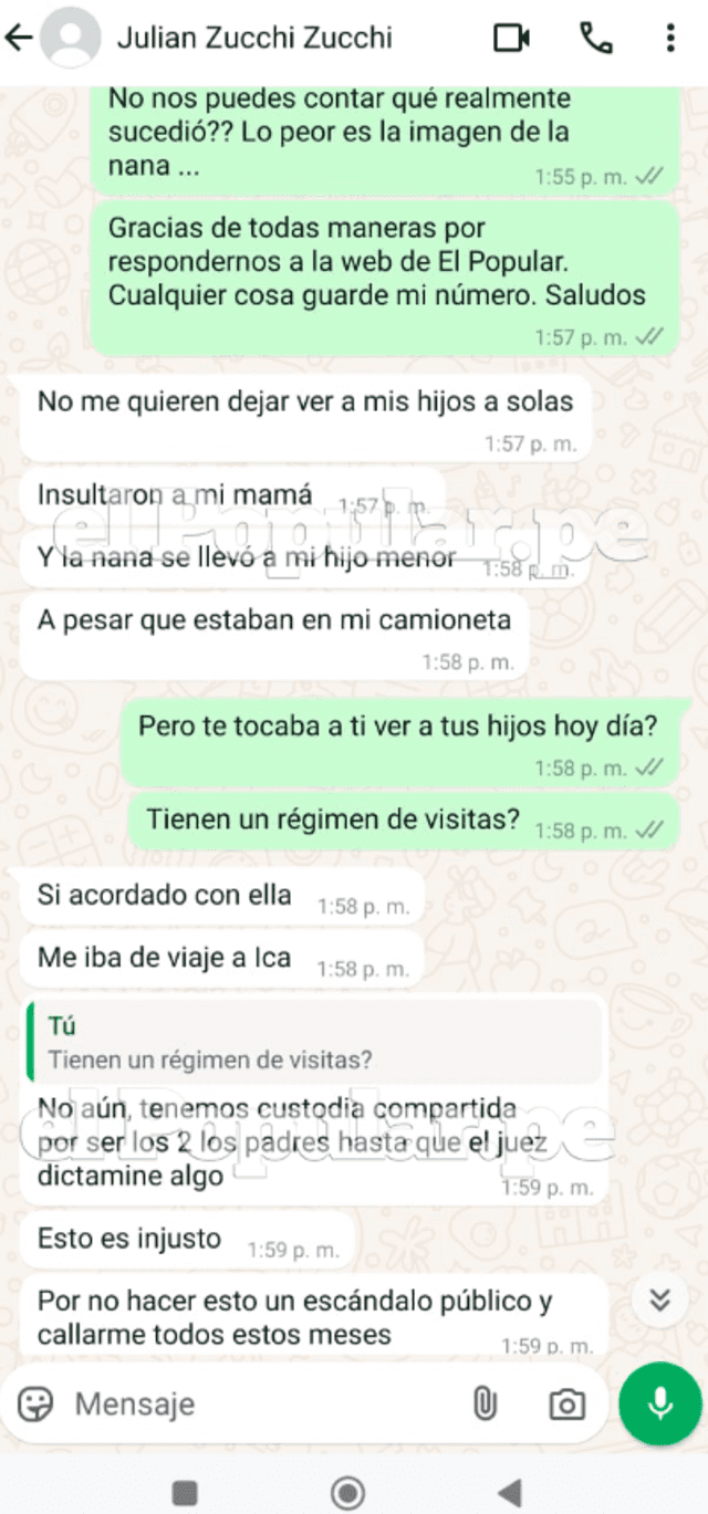 Julián Zucchi rompe su silencio con El Popular tras pelea con Yiddá Eslava.  