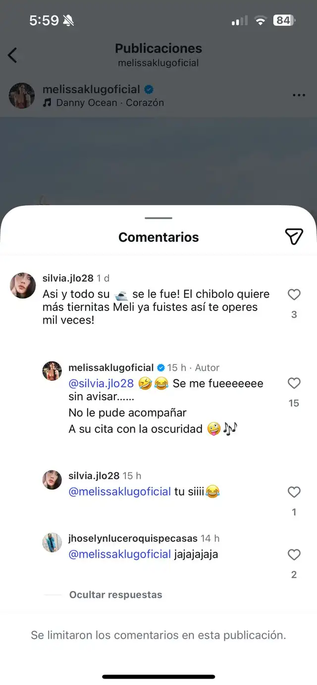 Melissa Klug reaparece y responde fuerte a usuarios en medio de agresión de Bryan Torres a Samahara Lobatón Melissa Klug reaparece y responde fuerte a usuarios en medio de agresión de Bryan Torres a Samahara Lobatón